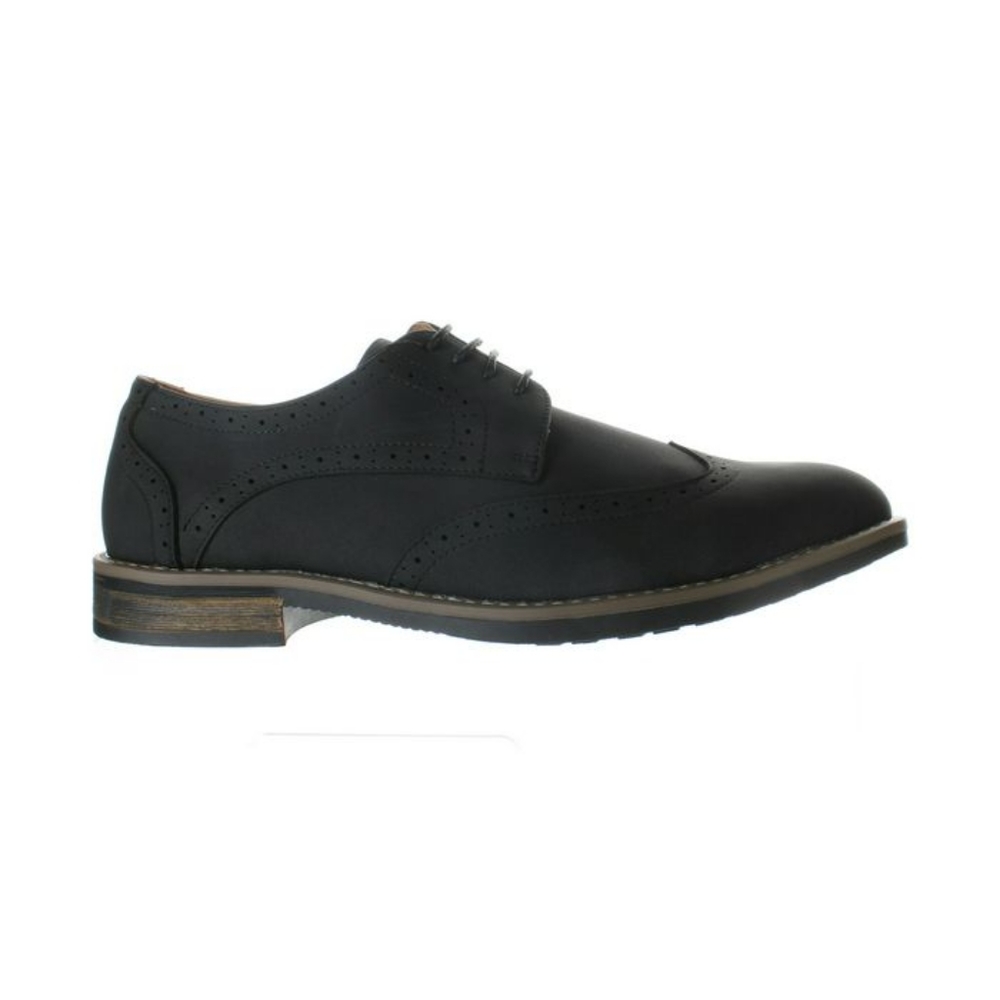 VOSTEY MENS BLACK VEGAN LEATHER DERBY SHOE NWT SZ 11.5